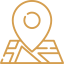 Icono de ubicación que representa servicios de geolocalización y mapas, ideal para aplicaciones de navegación y turismo.